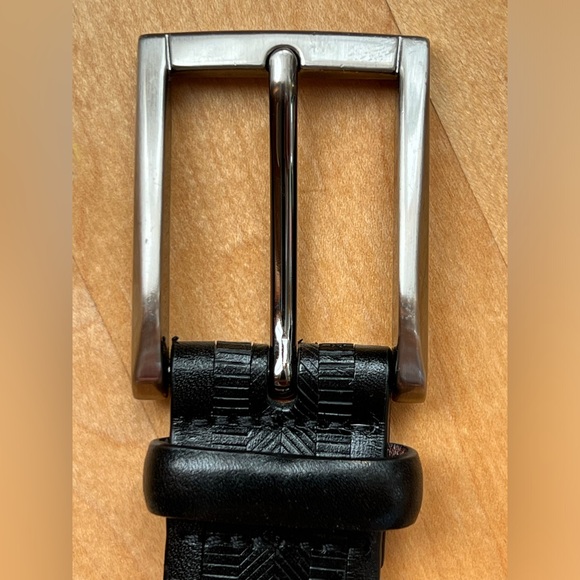 👔Italian Vegetable Tanned Leather | Trafalgar Belt | 36/90 | Black with Silver - Picture 9 of 17